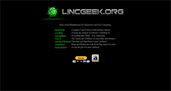 Desktop Screenshot of lincgeek.org